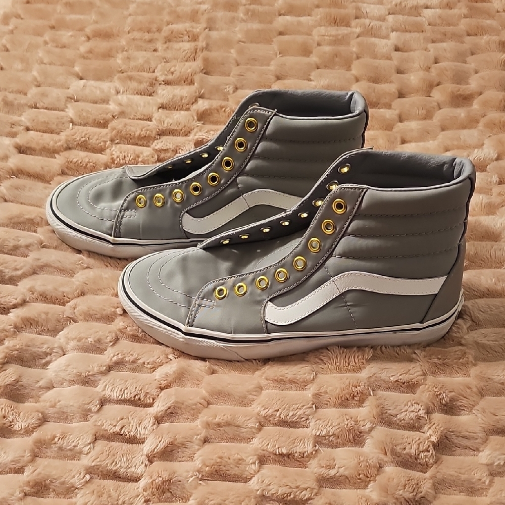 Vans Gray Canvas High-Top Sneakers